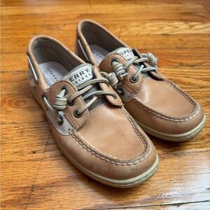 Sperry Light Brown Leather Boat Shoes